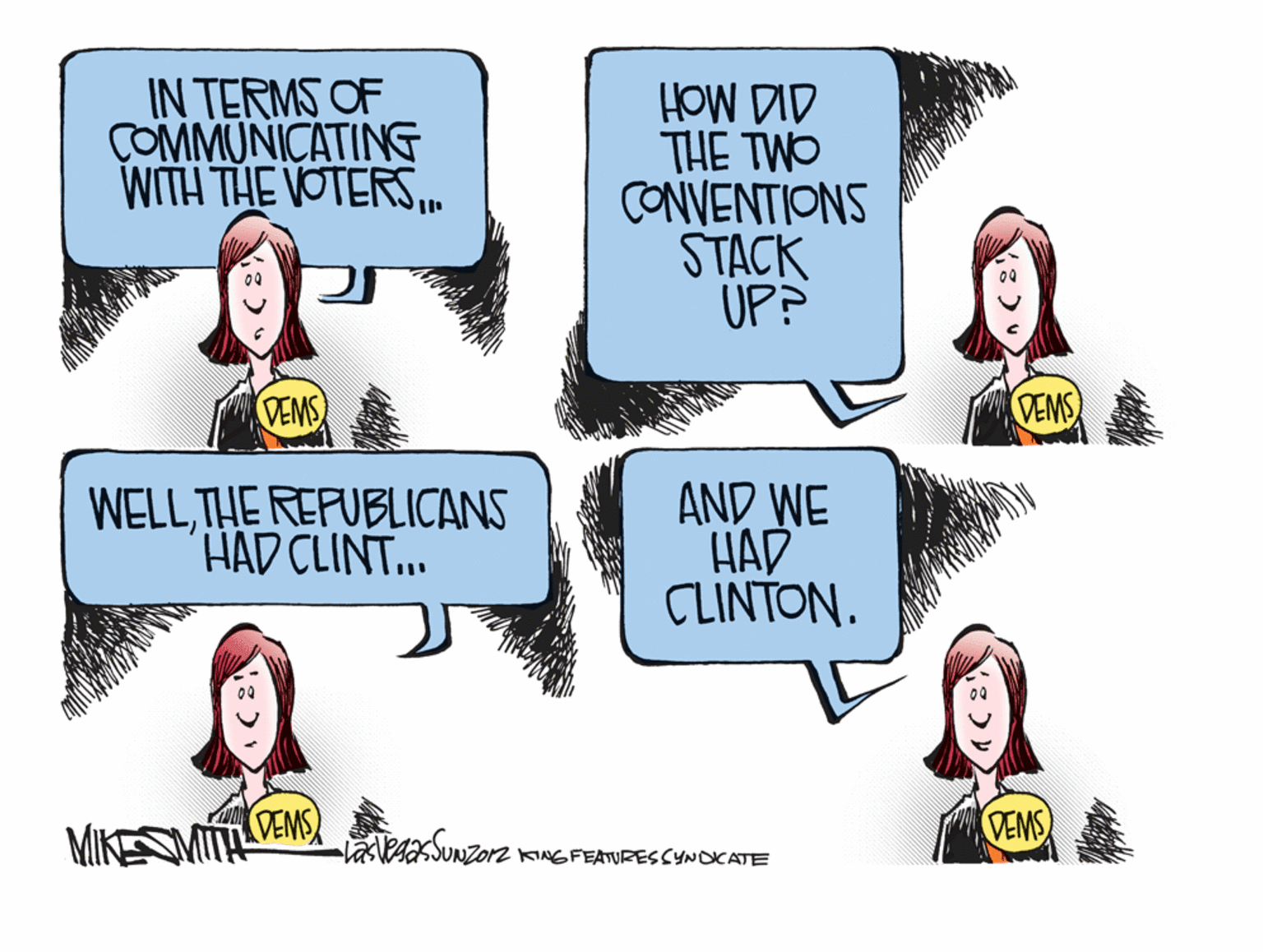 Magenta OCR: IN TERMS OF COMMUNICATING WTH THE VOTERS. THE TWO CONVENTIONS STACK UP? VEMS VEMS WELLTHE REFUBLICANS HAD CLINT... AND WE ??? CLINTON. MIKESMIT VEMS -lasegasSUnZorz KNGFEATURESCYNOCATE VEMS IN TERMS OF COMMUNICATING WTH THE VOTERS. THE TWO CONVENTIONS STACK UP? VEMS VEMS WELLTHE REFUBLICANS HAD CLINT... AND WE ??? CLINTON. MIKESMIT VEMS -lasegasSUnZorz KNGFEATURESCYNOCATE VEMS