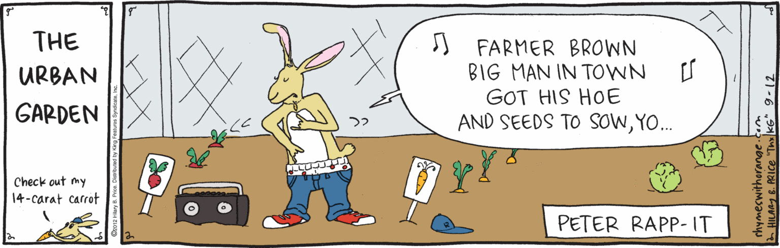 Fiction OCR: THE ) FARMER BROWN BIG MAN IN TOWN URBAN GOT HIS HOE GARDEN AND SEEDS TO SOWYO. Check out my 14-carat carrot PETER RAPP-IT HILAGM B. PRICE "Th KG 9-12 THE ) FARMER BROWN BIG MAN IN TOWN URBAN GOT HIS HOE GARDEN AND SEEDS TO SOWYO. Check out my 14-carat carrot PETER RAPP-IT HILAGM B. PRICE "Th KG 9-12
