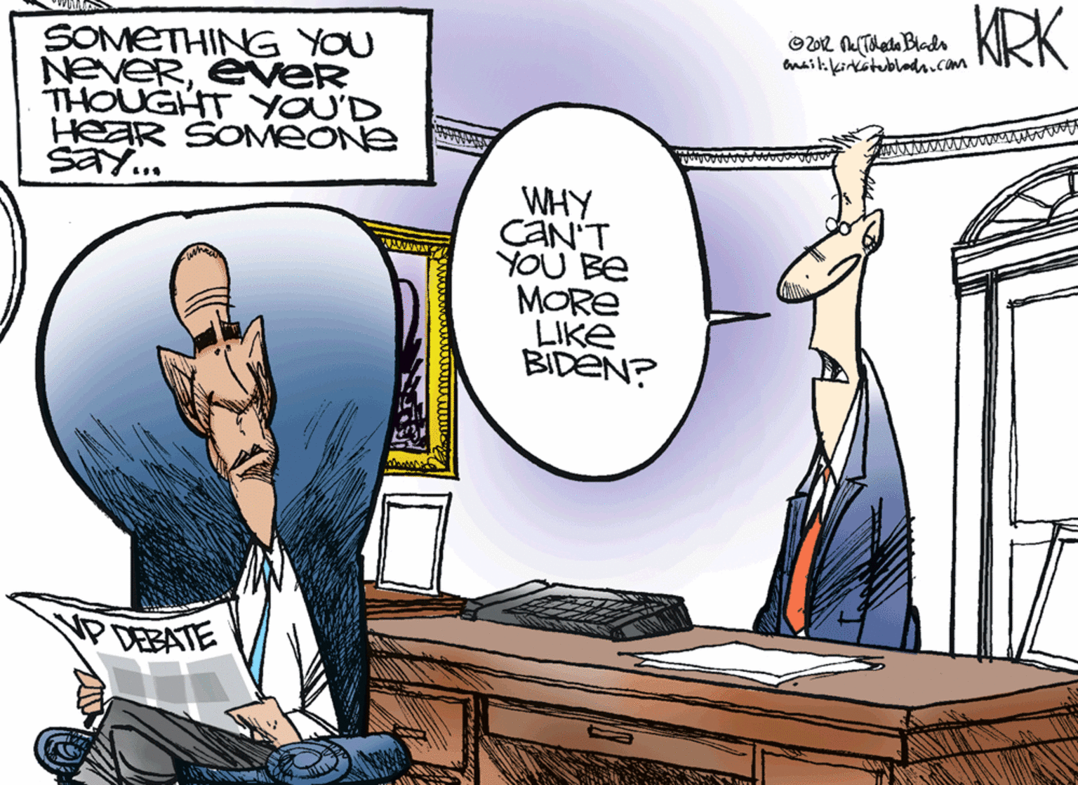 Parallel OCR: KRK SOMETHING YOU NevEREVER THOUGHT YOU'D HEAR SOMEONE Say.. nail:kikatublad.com WHY CAN'T YOU Be MORE LIKE BIDEN? NP DERATE KRK SOMETHING YOU NevEREVER THOUGHT YOU'D HEAR SOMEONE Say.. nail:kikatublad.com WHY CAN'T YOU Be MORE LIKE BIDEN? NP DERATE