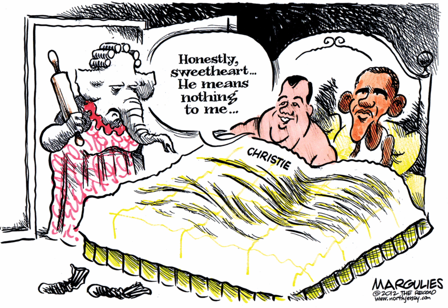 Linens OCR: Honestlysweetheart. He means nothing to me... CHRISTIE MARGULIES ©2az THE RECOO www.northjeisay.com Honestlysweetheart. He means nothing to me... CHRISTIE MARGULIES ©2az THE RECOO www.northjeisay.com