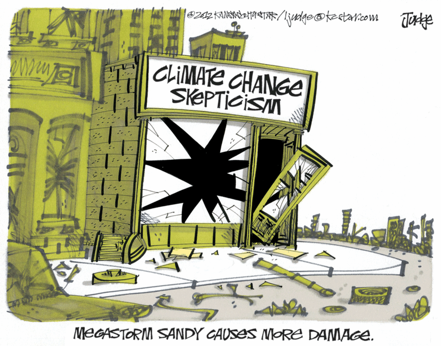 Graphics OCR: CLIMATE CHANGE SKEPTICISM MEGASTORM SANDY CAUSES MORE DAMAGE. CLIMATE CHANGE SKEPTICISM MEGASTORM SANDY CAUSES MORE DAMAGE.