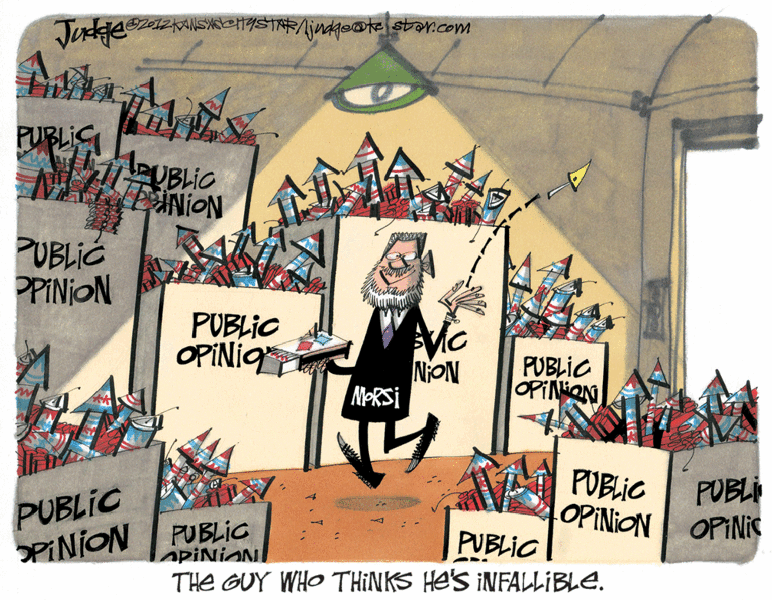 Working animal OCR: Jurdae PUBLI INION PUBLIC PPINION PUBLIC OPINI9 NjON MARSI PUBLIC OPINION PUBLIC PUBLI PUBLIC PINION OPINION OPINic PUBLIC APINION THE GUY WHO THINKS He's INFALLIBLE. PUBLIC Jurdae PUBLI INION PUBLIC PPINION PUBLIC OPINI9 NjON MARSI PUBLIC OPINION PUBLIC PUBLI PUBLIC PINION OPINION OPINic PUBLIC APINION THE GUY WHO THINKS He's INFALLIBLE. PUBLIC