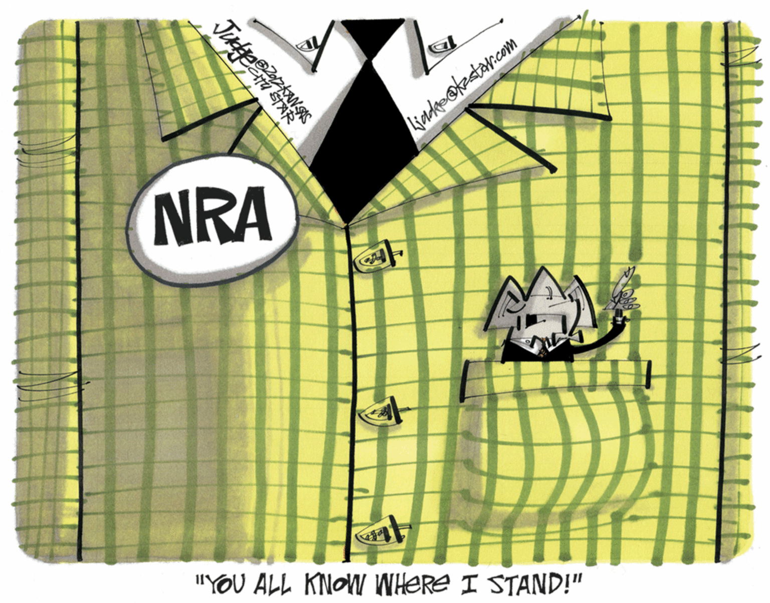 Graphic design OCR: Liadg@tztar.com NRA "YOU ALL KNOW WHERE I STAND!" Liadg@tztar.com NRA "YOU ALL KNOW WHERE I STAND!"