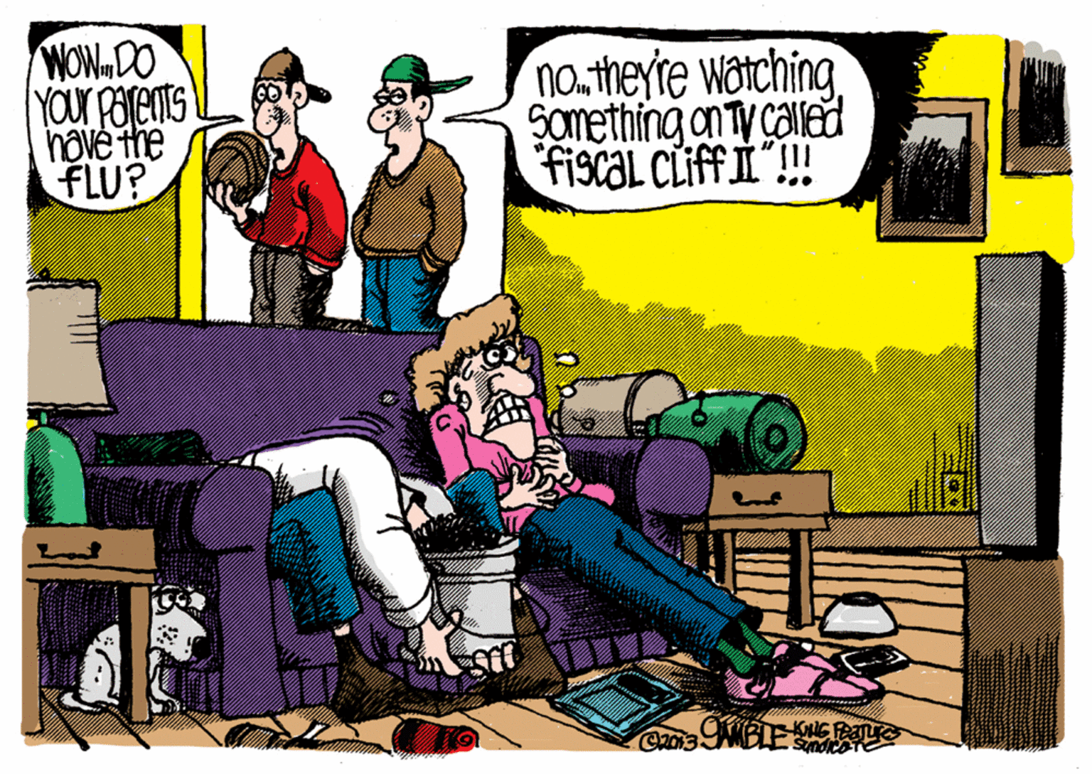 Event OCR: 00MOM YOU Parents na.theyre watching Something on Ty called fi9caL CLiffI"!! have the FLU? C BLER Sundico 00MOM YOU Parents na.theyre watching Something on Ty called fi9caL CLiffI"!! have the FLU? C BLER Sundico