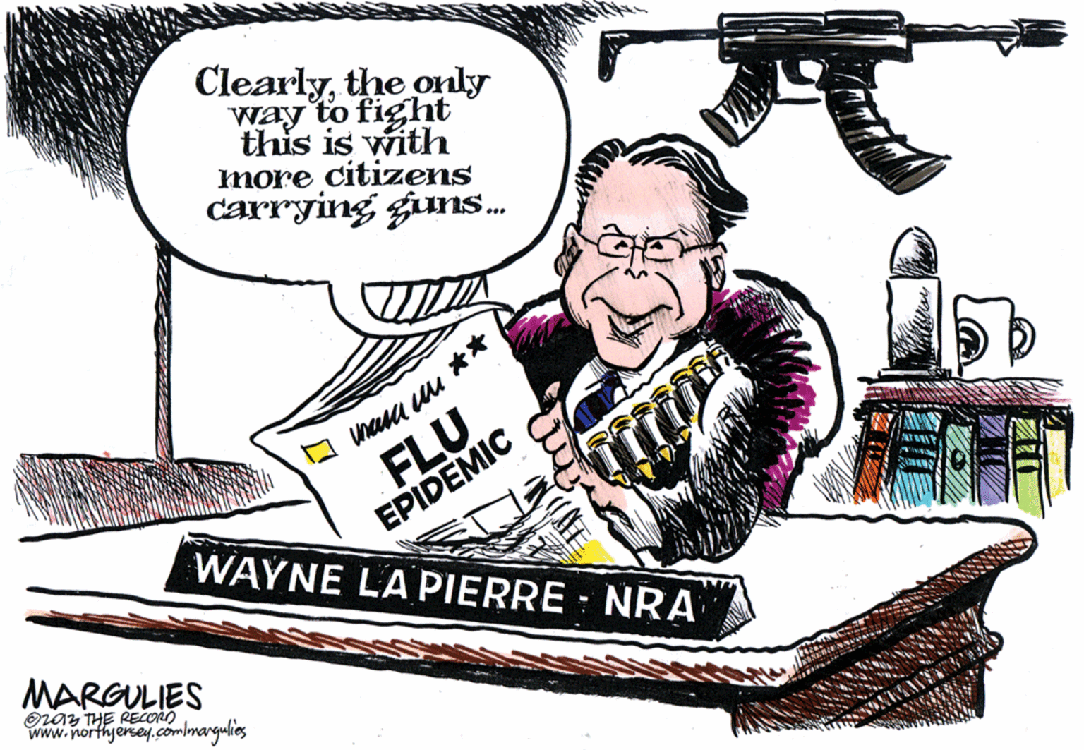 Shooting OCR: Clearlythe only way to fight this is with more citizens carrying guns. ** FLU EPIDEMIC WAYNE LA PIERRE : NRA MARGULIES OLa3 THE RECORO www.northyersey.commargulios Clearlythe only way to fight this is with more citizens carrying guns. ** FLU EPIDEMIC WAYNE LA PIERRE : NRA MARGULIES OLa3 THE RECORO www.northyersey.commargulios