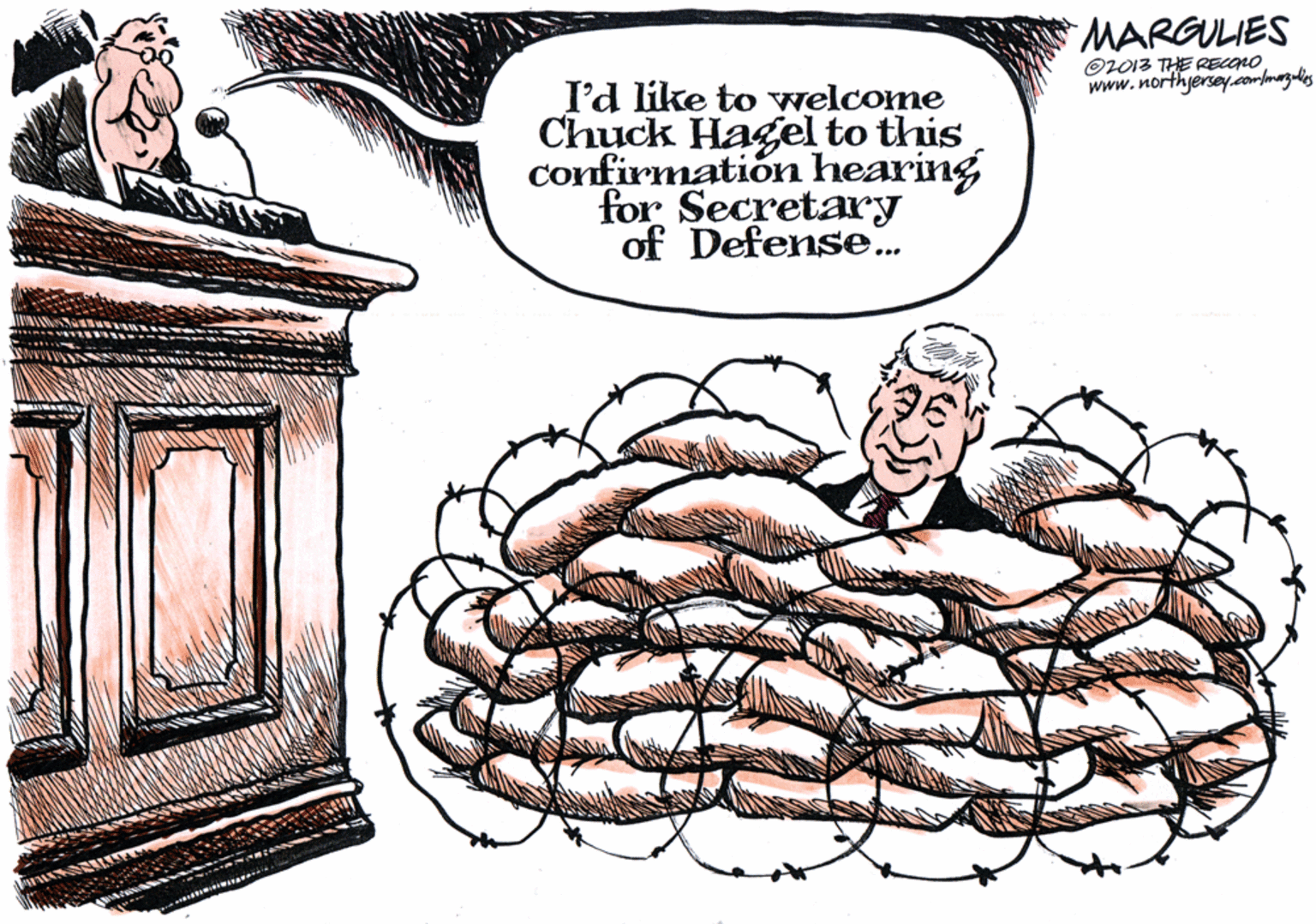 Drawing OCR: MARGULIES OL013 THE RECONO www.northyersey.comlmazding I'd like to welcome Chuck Hagel to this confirmation hearing for Secretary of Defense. MARGULIES OL013 THE RECONO www.northyersey.comlmazding I'd like to welcome Chuck Hagel to this confirmation hearing for Secretary of Defense.