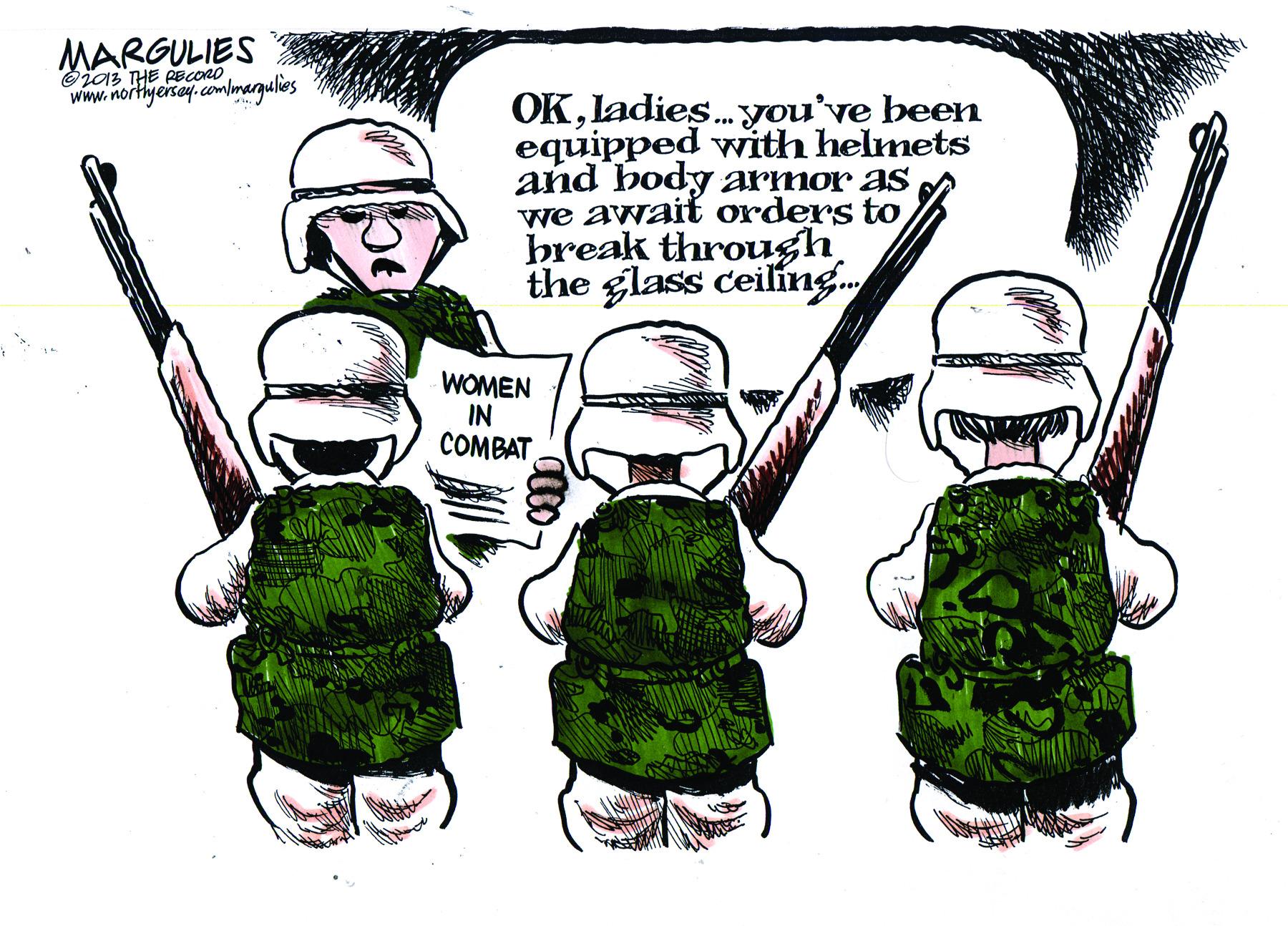 Fiction OCR: MARGULIES Oja3 THE RECORO www.northyersay.com/margulies OKladies. you've been equipped with helmets and body armor as we await orders to break through_ the glass ceiling WOMEN IN COMBAT MARGULIES Oja3 THE RECORO www.northyersay.com/margulies OKladies. you've been equipped with helmets and body armor as we await orders to break through_ the glass ceiling WOMEN IN COMBAT