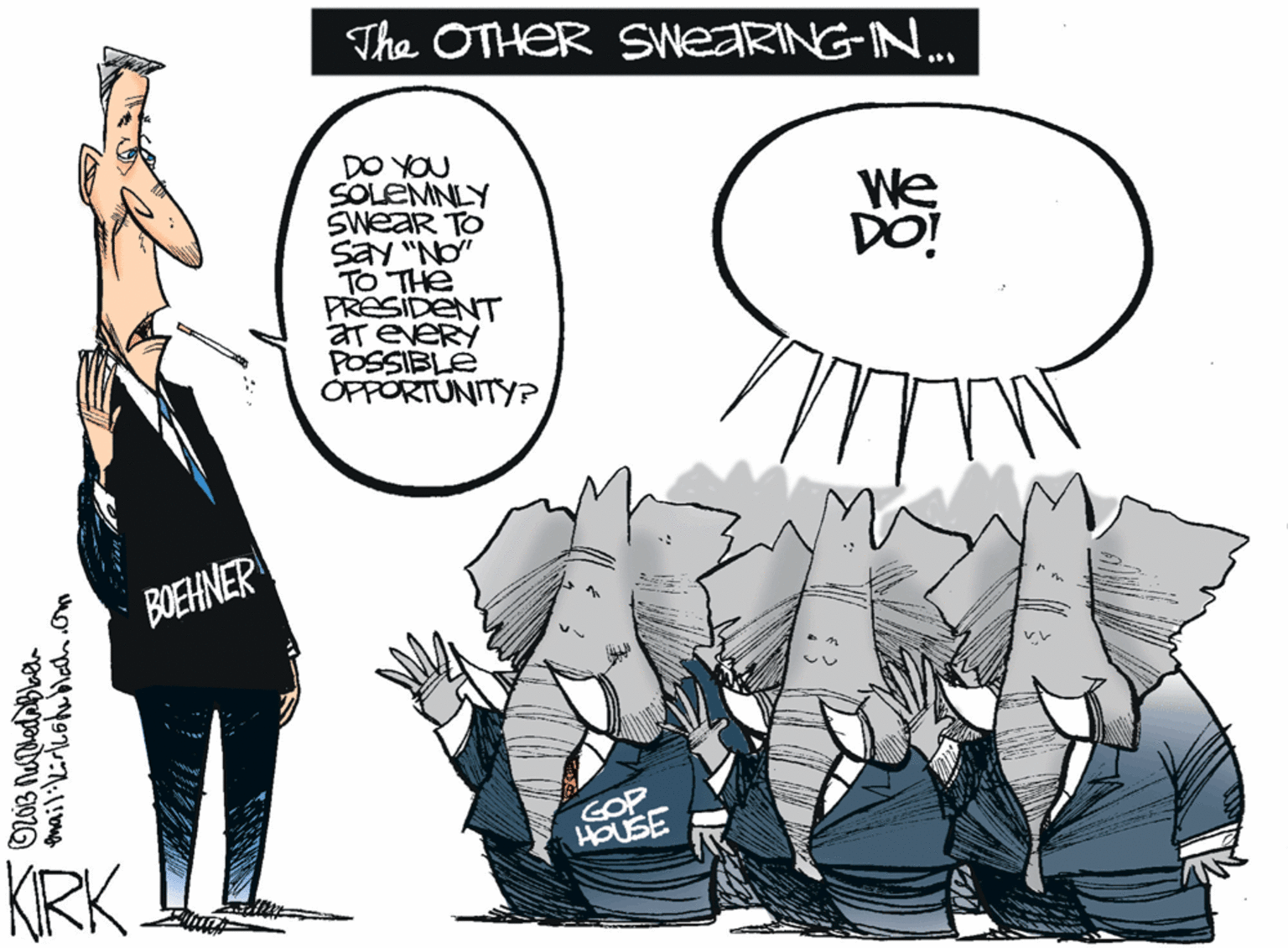 Sharing OCR: The OTHER SWEARING-IN. DO YOU SOLEMNLY SweaR TO Say "NO" TO THE PRESIDENT ar EVERY POSSIBLE OPPORTUNITY? We DO! BOEHNER GOP HOUSE KRK The OTHER SWEARING-IN. DO YOU SOLEMNLY SweaR TO Say "NO" TO THE PRESIDENT ar EVERY POSSIBLE OPPORTUNITY? We DO! BOEHNER GOP HOUSE KRK
