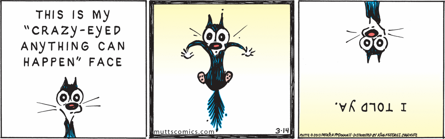 Symmetry OCR: THIS IS MY "CRAZY-EYED ANYTHING CAN HAPPEN" FACE I TOLD YA. muttscomics.com 3:14 wmez03 PTeeKmDOsll-DISTRIEVTED EY KUS FENTRES soemE THIS IS MY "CRAZY-EYED ANYTHING CAN HAPPEN" FACE I TOLD YA. muttscomics.com 3:14 wmez03 PTeeKmDOsll-DISTRIEVTED EY KUS FENTRES soemE