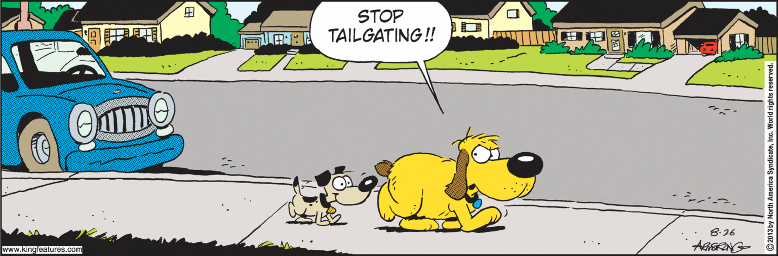 Animation OCR: ? STOP A TAILGATING! 8.26 www.kingfeatures.com ? STOP A TAILGATING! 8.26 www.kingfeatures.com
