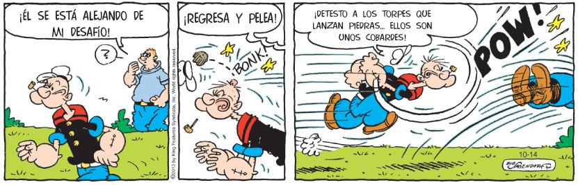 Font OCR: ÉL SE ESTÁ ALEJANDO DE MI DESAFIO! REGRESA Y PELEA! DETESTO A LOS TORPES QUE LANZAN PIEDRAS. ELLOS SON UNOS COBARDES! BONK! POW 10-14 ÉL SE ESTÁ ALEJANDO DE MI DESAFIO! REGRESA Y PELEA! DETESTO A LOS TORPES QUE LANZAN PIEDRAS. ELLOS SON UNOS COBARDES! BONK! POW 10-14