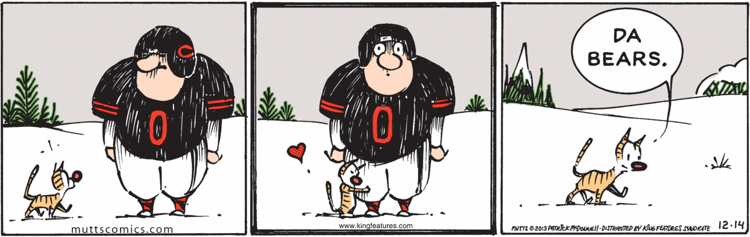 Fictional character OCR: DA BEARS. muttscomics.com www.kingfeatures.com Murrs e2013 ATelkkMDOEll- DISTRTED Y Klus FETORES SADcm 12.14 DA BEARS. muttscomics.com www.kingfeatures.com Murrs e2013 ATelkkMDOEll- DISTRTED Y Klus FETORES SADcm 12.14