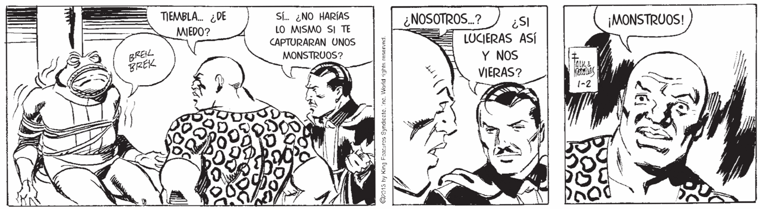 Monochrome OCR: TIEMBLA. ¿DE MIEDO? Sí. ¿NO HARÍAS LO MISMO SI TE ¿NOSOTROS.? ¡MONSTRUOS! CAPTURARAN UNOS MONSTRUOS? LUCIERAS ASÍ BREL BREK Y NOS VIERAS? Fomuros Syndicateino. Workd- TIEMBLA. ¿DE MIEDO? Sí. ¿NO HARÍAS LO MISMO SI TE ¿NOSOTROS.? ¡MONSTRUOS! CAPTURARAN UNOS MONSTRUOS? LUCIERAS ASÍ BREL BREK Y NOS VIERAS? Fomuros Syndicateino. Workd-