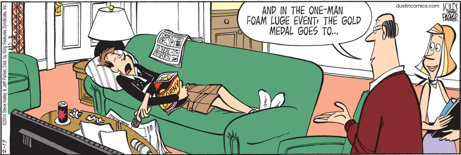 Comics OCR: dustincomics.com KIN AND IN THE ONE-MAN FOAM LUGE EVENTTHE GOLD MEDAL GOES TO... PAMER dustincomics.com KIN AND IN THE ONE-MAN FOAM LUGE EVENTTHE GOLD MEDAL GOES TO... PAMER