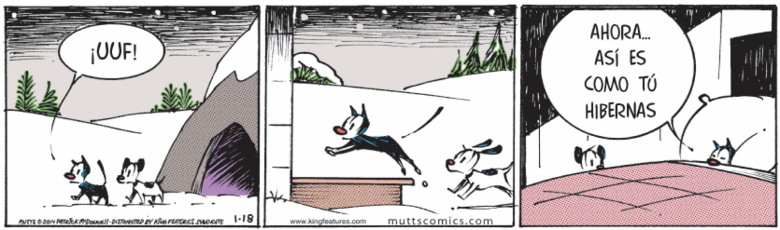 Tail OCR: AHORA. ASÍ ES COMO TÚ HIBERNAS ¡UUF! 1.18 www.kingfeatures.com muttscomics.com AHORA. ASÍ ES COMO TÚ HIBERNAS ¡UUF! 1.18 www.kingfeatures.com muttscomics.com