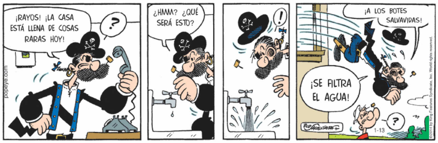 Humour OCR: ¿HMM? ¿QUÉ SERÁ ESTO? ¡A LOS BOTES ¡RAYOS! ¡LA CASA ESTÁ LLENA DE COSAS SALVAVIDAS! RARAS HOY! ¡SE AILTRA EL AGUA! 1-13 ¿HMM? ¿QUÉ SERÁ ESTO? ¡A LOS BOTES ¡RAYOS! ¡LA CASA ESTÁ LLENA DE COSAS SALVAVIDAS! RARAS HOY! ¡SE AILTRA EL AGUA! 1-13