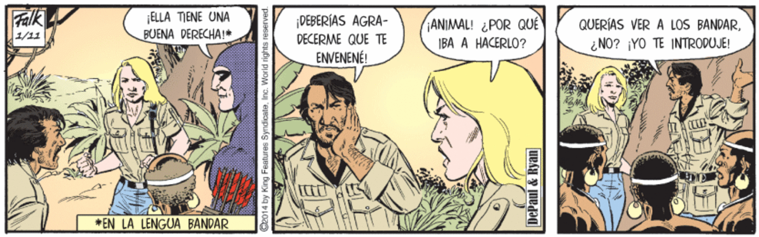 Adaptation OCR: Falk ¡ELLA TIENE UNA BUENA DERECHA!* DEBERÍAS AGRA- ANIMAL! ¿POR QUÊ QUERÍAS VER A LOS BANDAR¿ NO? ¡YO TE INTRODUJE! 1/11 DECERME QUE TE IBA A HACERLO? ENVENENÉ! *EN LA LENGUA BANDAR DePaul & Ryan Falk ¡ELLA TIENE UNA BUENA DERECHA!* DEBERÍAS AGRA- ANIMAL! ¿POR QUÊ QUERÍAS VER A LOS BANDAR¿ NO? ¡YO TE INTRODUJE! 1/11 DECERME QUE TE IBA A HACERLO? ENVENENÉ! *EN LA LENGUA BANDAR DePaul & Ryan