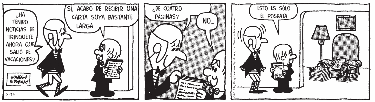 Organism OCR: ¿DE CUATRO PÁGINAS? SíACABO DE RECIBIR UNA ESTO ES SÓLO ¿HA TENIDO CARTA SUYA BASTANTE EL POSDATA NO. LARGA NOTICIAS DE TRINQUETE AHORA QUEL SALIÓ DE VACACIONES? JONES+ RIDSEMAY 2-15 ¿DE CUATRO PÁGINAS? SíACABO DE RECIBIR UNA ESTO ES SÓLO ¿HA TENIDO CARTA SUYA BASTANTE EL POSDATA NO. LARGA NOTICIAS DE TRINQUETE AHORA QUEL SALIÓ DE VACACIONES? JONES+ RIDSEMAY 2-15
