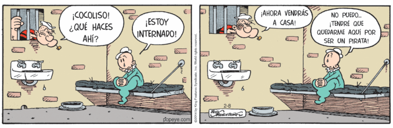 Fiction OCR: ¡AHORA VENDRÁS A CASA! COCOLISO! ¿QUÉ HACES AHÍ? ¡ESTOY INTERNADO! NO PUEDO. ¡TENDRÉ QUE QUEDARME AQUÍ POR SER UN PIRATA! 2-8 ?????? ?om ¡AHORA VENDRÁS A CASA! COCOLISO! ¿QUÉ HACES AHÍ? ¡ESTOY INTERNADO! NO PUEDO. ¡TENDRÉ QUE QUEDARME AQUÍ POR SER UN PIRATA! 2-8 ?????? ?om