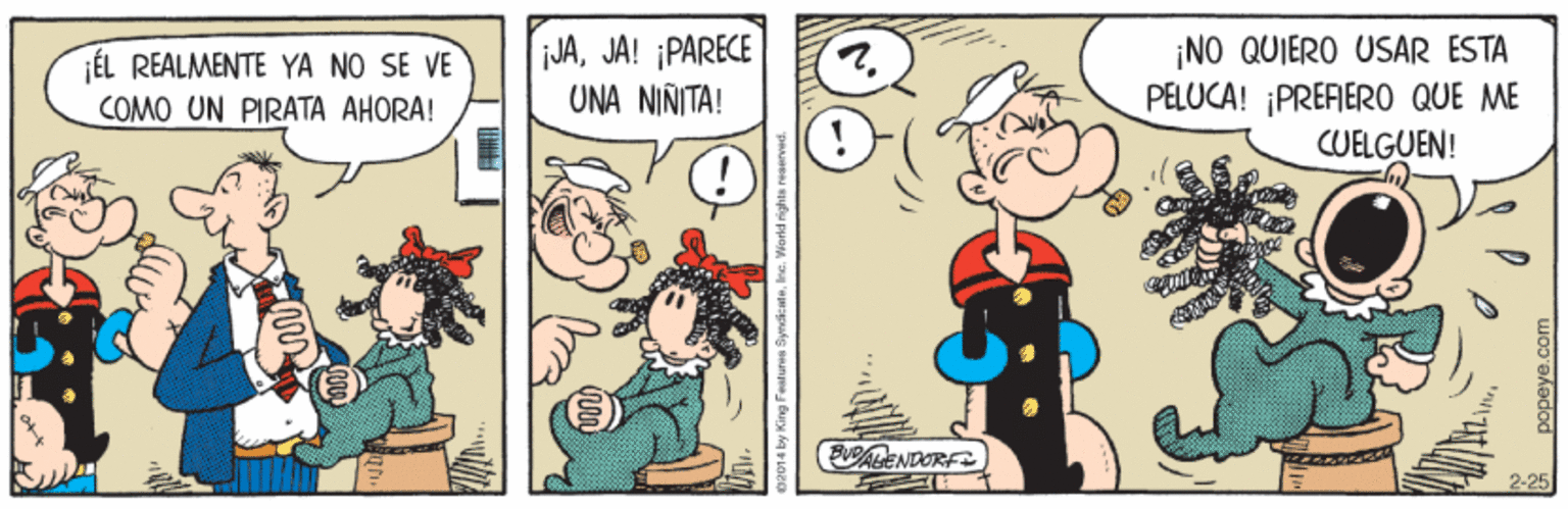 Interaction OCR: ÉL REALMENTE YA NO SE VE COMO UN PIRATA AHORA! JAJA! ¡PARECE UNA NINITA! ¡NO QUIERO USAR ESTA PELUCA! ¡PREFERO QUE ME CUELGUEN! PPALENDORF ÉL REALMENTE YA NO SE VE COMO UN PIRATA AHORA! JAJA! ¡PARECE UNA NINITA! ¡NO QUIERO USAR ESTA PELUCA! ¡PREFERO QUE ME CUELGUEN! PPALENDORF