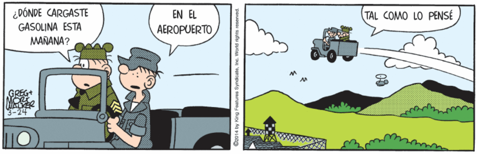 Slope OCR: ¿DÓNDE CARGASTE GASOLINA ESTA MANANA? EN EL TAL COMO LO PENSÉ AEROPUERTO GREG+ C2014 by King Features SyndicateInc. World rights ¿DÓNDE CARGASTE GASOLINA ESTA MANANA? EN EL TAL COMO LO PENSÉ AEROPUERTO GREG+ C2014 by King Features SyndicateInc. World rights