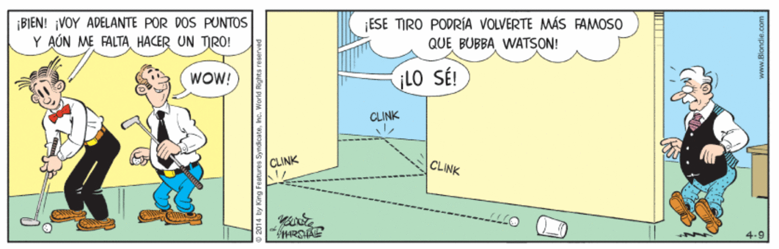 Pattern OCR: ¡BIEN! ¡VOY APELANTE POR DOS PUNTOS Y AÚN ME FALTAHACER UN TIRO! ESE TIRO PODRÍA VOLVERTE MMÁS FAMOSO QUE BUBBA WATSON! LO SÉ! WOW! CLINK CLINK CLINK 4-9 Bury kg PL02 ¡BIEN! ¡VOY APELANTE POR DOS PUNTOS Y AÚN ME FALTAHACER UN TIRO! ESE TIRO PODRÍA VOLVERTE MMÁS FAMOSO QUE BUBBA WATSON! LO SÉ! WOW! CLINK CLINK CLINK 4-9 Bury kg PL02