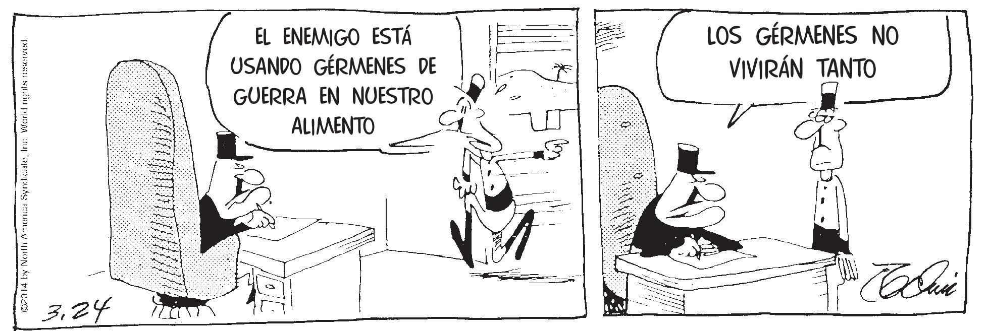 Art OCR: EL ENEMIGO ESTÁ USANDO GÉRMENES DE LOS GÉRMENES NO VIVIRÁN TANTO GUERRA EN NUESTRO ALIMENTO 324 i P014 by North Arrcria SyndicateInc. World righta resserved. EL ENEMIGO ESTÁ USANDO GÉRMENES DE LOS GÉRMENES NO VIVIRÁN TANTO GUERRA EN NUESTRO ALIMENTO 324 i P014 by North Arrcria SyndicateInc. World righta resserved.