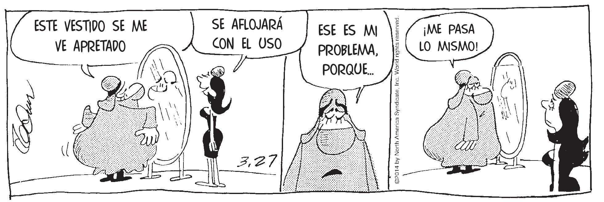 Line OCR: SE AFLOJARÁ CON EL USO ESTE VESTIDO SE ME ¡ME PASA LO MISMO! ESE ÉS MI VE APRETADO PROBLEMAPORQUE. 327 SE AFLOJARÁ CON EL USO ESTE VESTIDO SE ME ¡ME PASA LO MISMO! ESE ÉS MI VE APRETADO PROBLEMAPORQUE. 3
