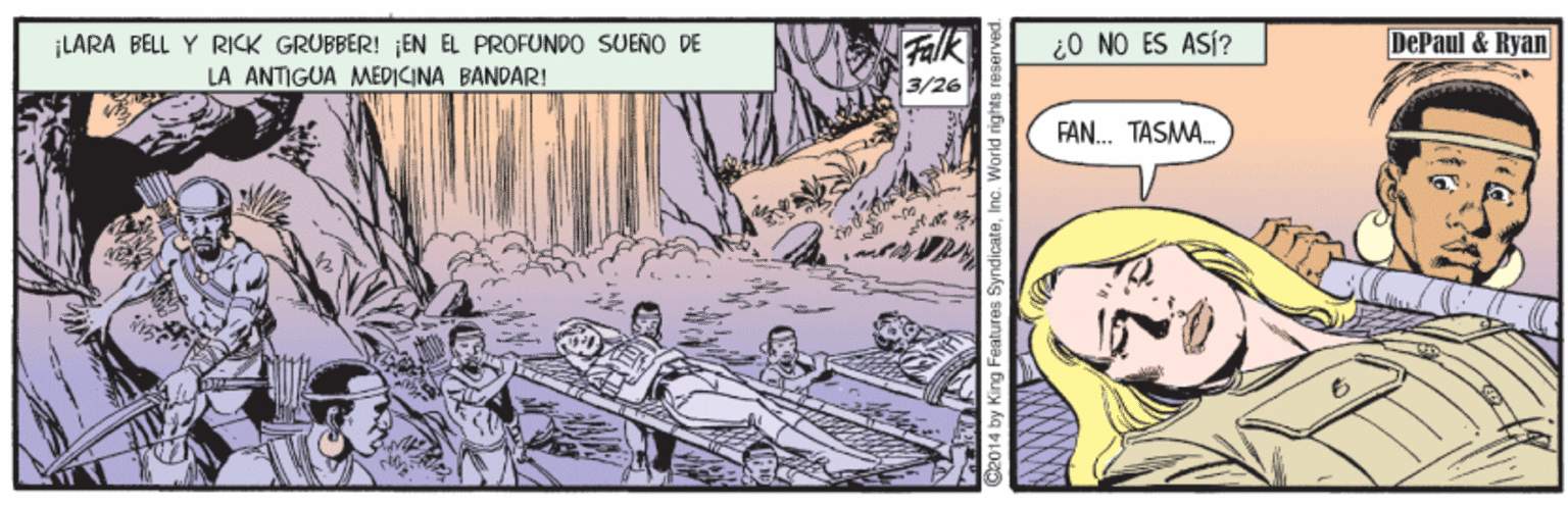 Adaptation OCR: ¡LARA BELL Y RICK GRUBBER! EN EL PROFUNDO SUENO DE LA ANTIGUA MAEDICINA BANDAR! Falk ¿0 NO ES ASÍ? DePaul & Ryan 3/26 FAN. TASMA. ¡LARA BELL Y RICK GRUBBER! EN EL PROFUNDO SUENO DE LA ANTIGUA MAEDICINA BANDAR! Falk ¿0 NO ES ASÍ? DePaul & Ryan 3/26 FAN. TASMA.