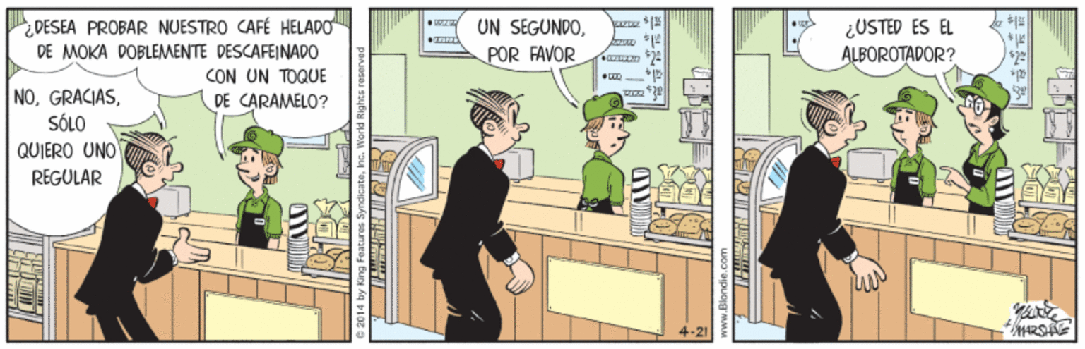Drawing OCR: UN SEGUNDOPOR FAVOR ¿USTED ES EL ALBOROTADOR? DESEA PROBAR NUESTRO CAFÉ HELADO DE MOKA DOBLEMENTE DESCAFEINADO NOSÓLO CON UN TOQUE DE CARAMELO? QUIERO UNO REGULAR www.Blandie.co UN SEGUNDOPOR FAVOR ¿USTED ES EL ALBOROTADOR? DESEA PROBAR NUESTRO CAFÉ HELADO DE MOKA DOBLEMENTE DESCAFEINADO NOSÓLO CON UN TOQUE DE CARAMELO? QUIERO UNO REGULAR www.Blandie.co