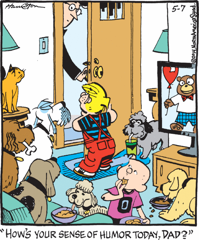 Humour OCR: Han@ton 5-7 Hows YOUR SENSE OF HUMOR TODAYDAD?" Han@ton 5-7 Hows YOUR SENSE OF HUMOR TODAY