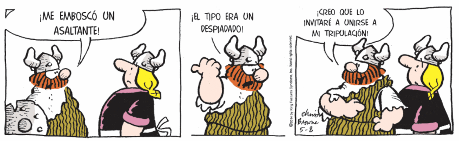 Fictional character OCR: CREO QUE LO INVITARÉ A UNIRSE A MI TRIPULACIÓN! ¡ME EMBOSCÓ UN ¡EL TIPO ERA UN DESPIADADO! ASALTANTE! 5-8 CREO QUE LO INVITARÉ A UNIRSE A MI TRIPULACIÓN! ¡ME EMBOSCÓ UN ¡EL TIPO ERA UN DESPIADADO! ASALTANTE! 5-8