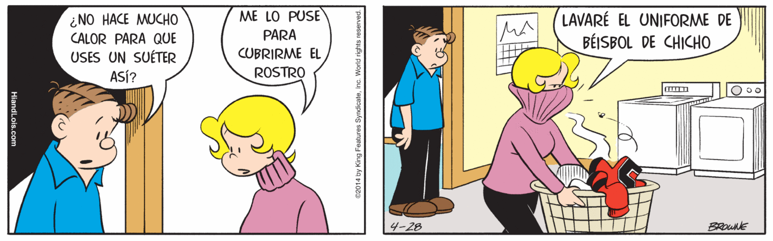 Fictional character OCR: ¿NO HACE MUCHO CALOR PARA QUE ME LO PUSE PARA MA LAVARÉ EL UNIFORME DE BÉISBOL DE CHICHO CUBRIRME EL USES UN SUÉTER ASÍ? ROSTRO O 00 4-28 BROWNE ¿NO HACE MUCHO CALOR PARA QUE ME LO PUSE PARA MA LAVARÉ EL UNIFORME DE BÉISBOL DE CHICHO CUBRIRME EL USES UN SUÉTER ASÍ? ROSTRO O 00 4-28 BROWNE