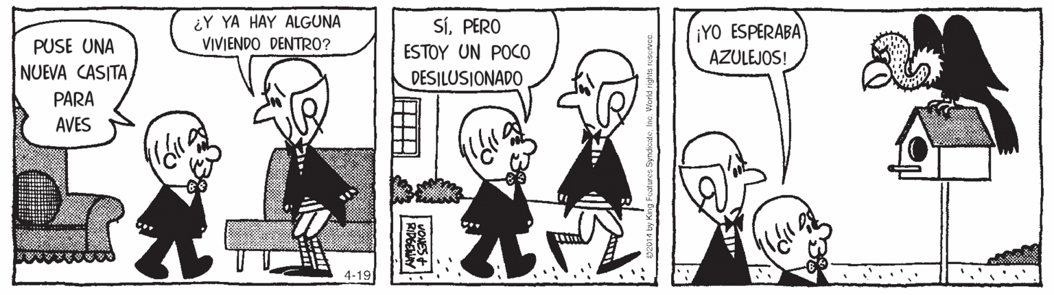 Adaptation OCR: ¿Y YA HAY ALGUNA VIVIENDO DENTRO? SÍPERO ¡YO ESPERABA PUSE UNA ESTOY UN POCO AZULEJOS! NUEVA CASITA DESILUSIONADO PARA AVES 4-19 ¿Y YA HAY ALGUNA VIVIENDO DENTRO? SÍPERO ¡YO ESPERABA PUSE UNA ESTOY UN POCO AZULEJOS! NUEVA CASITA DESILUSIONADO PARA AVES 4-19