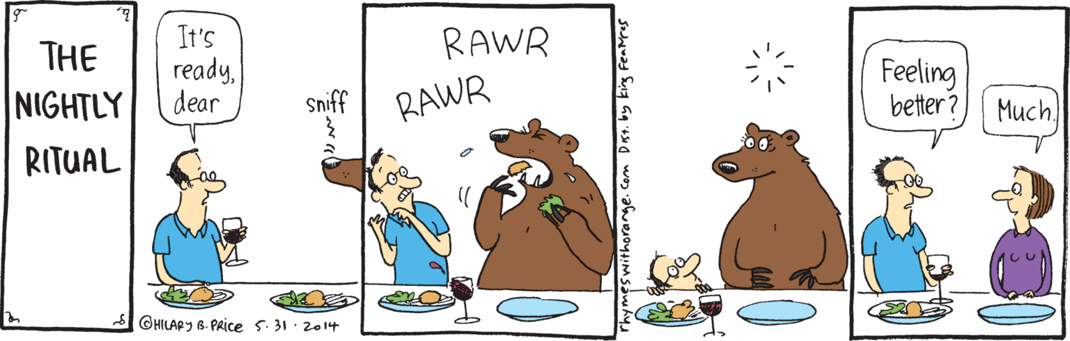 Humour OCR: It's readydear THE RAWR Feeling NIGHTLY Sniff RAWR better? Much RITUAL GHILAPY B- PRice S. 31· 2014 It's readydear THE RAWR Feeling NIGHTLY Sniff RAWR better? Much RITUAL GHILAPY B- PRice S. 31· 2014
