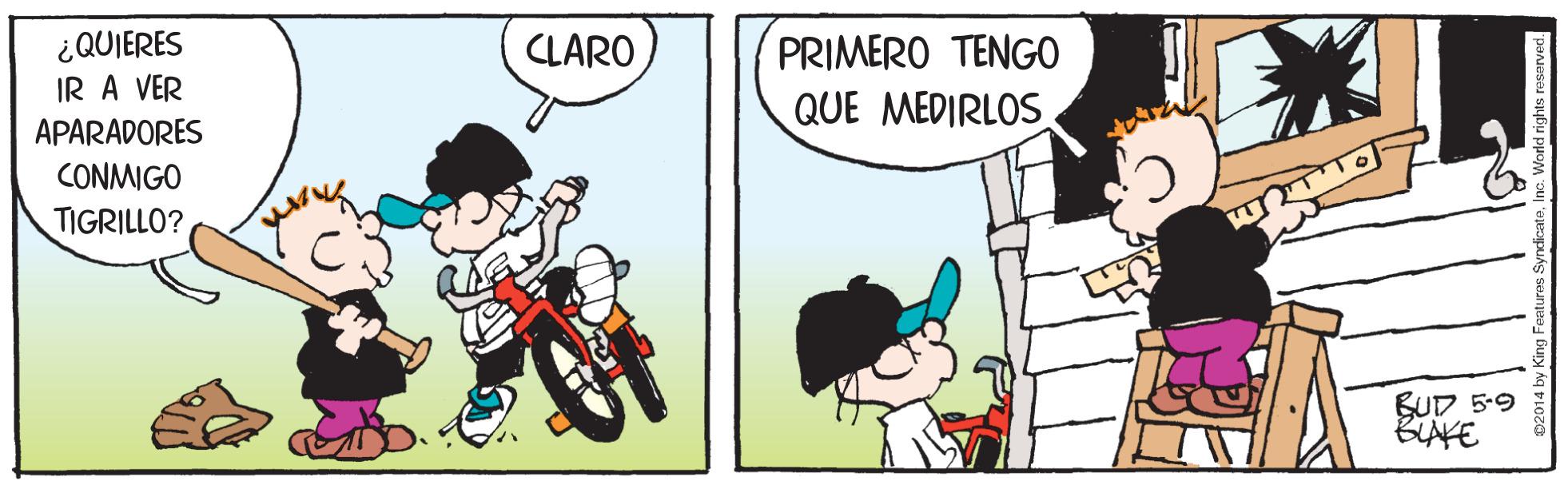 Rectangle OCR: ¿QUIERES IR A VER ? CLARO PRIMERO TENGO QUE MEDIRLOS APARADORES CONMIGO TIGRILLO? BUD 5-9 BIAKE ¿QUIERES IR A VER ? CLARO PRIMERO TENGO QUE MEDIRLOS APARADORES CONMIGO TIGRILLO? BUD 5-9 BIAKE