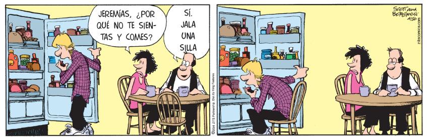Fiction OCR: Sí. JEREMÍAS¿POR QUÉ NO TE SIEN- JALA TAS Y COMES? UNA SILLA Sí. JEREMÍAS¿POR QUÉ NO TE SIEN- JALA TAS Y COMES? UNA SILLA