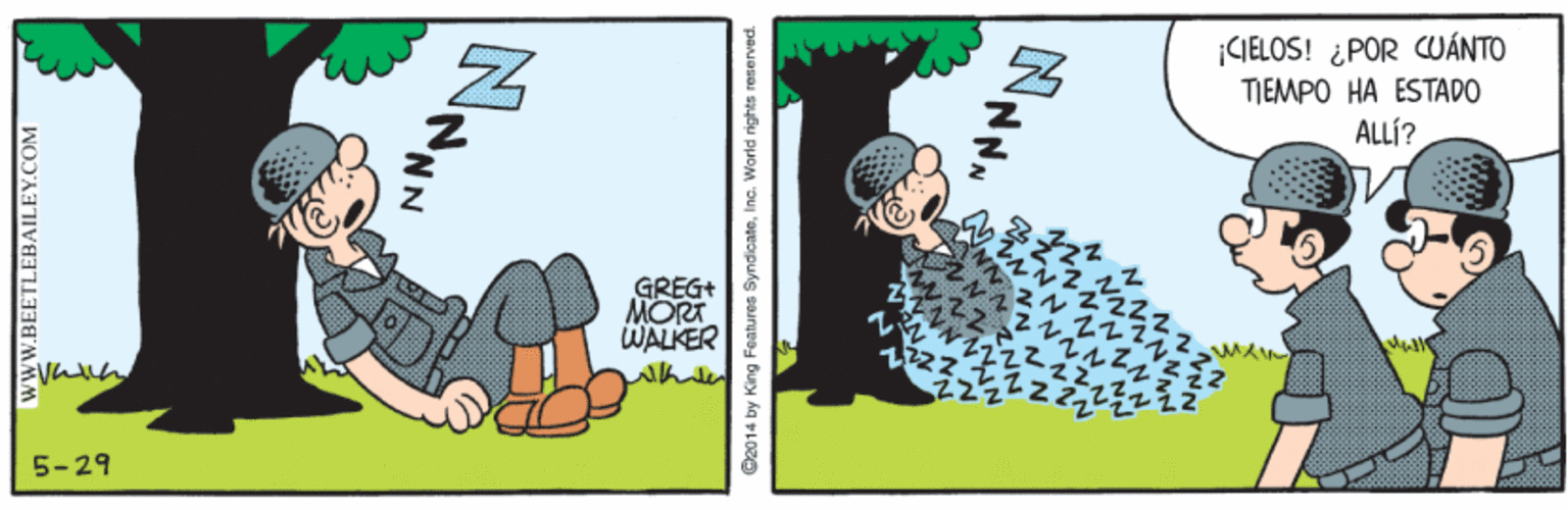 Graphics OCR: |CIELOS! ¿POR CUÁNTO TIEMPO HA ESTADO ALLÍ? GREG+ MORT WALKER 5-29 www.BEETLEBAILEY.COM NNN O2014 by King Features Syndioateinc. World rights reserved. |CIELOS! ¿POR CUÁNTO TIEMPO HA ESTADO ALLÍ? GREG+ MORT WALKER 5-29 www.BEETLEBAILEY.COM NNN O2014 by King Features Syndioateinc. World rights reserved.