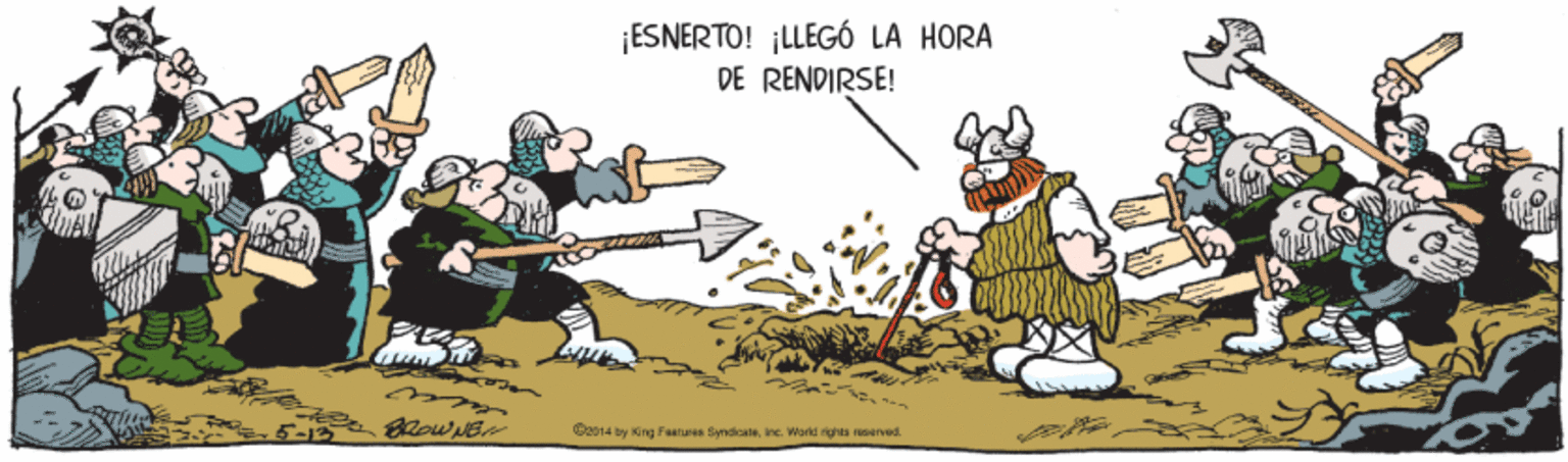 Event OCR: ¡ESNERTO! ¡LLEGÓ LA HORA DE RENDIRSE! B2014 by K ng Faturen Syndicate. inc. Workd rghts eved. ¡ESNERTO! ¡LLEGÓ LA HORA DE RENDIRSE! B2014 by K ng Faturen Syndicate. inc. Workd rghts eved.
