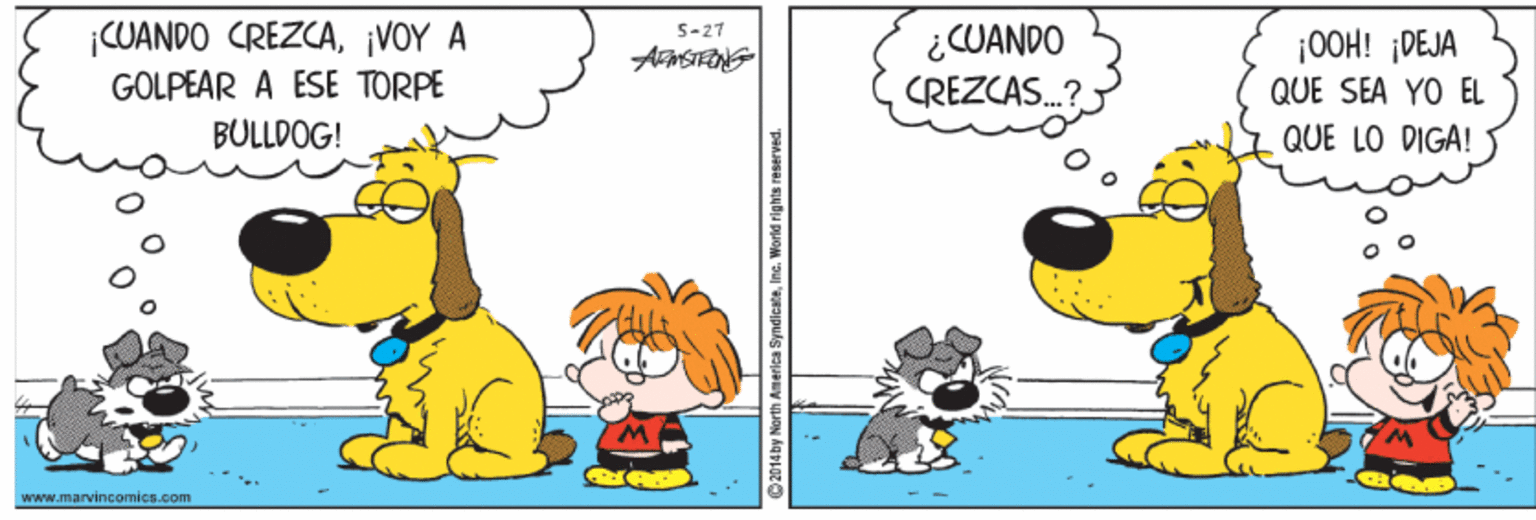 Gesture OCR: CUANDO CREZCA¡VOY A 5-27 ¿CUANDO CREZCAS.? ¡0OH! ¡DEJA QUE SEA YO EL GOLPEAR A ESE TORPE BULLDOG! QUE LO DIGA! www.marvincomics.com CUANDO CREZCA¡VOY A 5-27 ¿CUANDO CREZCAS.? ¡0OH! ¡DEJA QUE SEA YO EL GOLPEAR A ESE TORPE BULLDOG! QUE LO DIGA! www.marvincomics.com