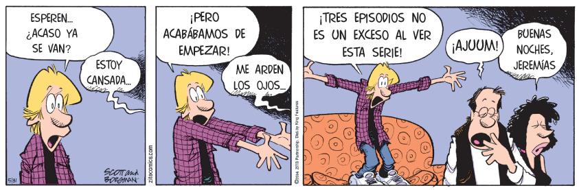 Fictional character OCR: ¡PERO ACABÁBAMOS DE ¡TRES EPISODIOS NO ES UN EXCESO AL VER ESTA SERIE! ESPEREN. ¿ACASO YA SE VAN? BUENAS AJUUM!) NOCHESEMPEZAR! ESTOY CANSADA. JEREMÍAS ME ARDEN LOS OJOS. SCOTana ¡PERO ACABÁBAMOS DE ¡TRES EPISODIOS NO ES UN EXCESO AL VER ESTA SERIE! ESPEREN. ¿ACASO YA SE VAN? BUENAS AJUUM!) NOCHESEMPEZAR! ESTOY CANSADA. JEREMÍAS ME ARDEN LOS OJOS. SCOTana