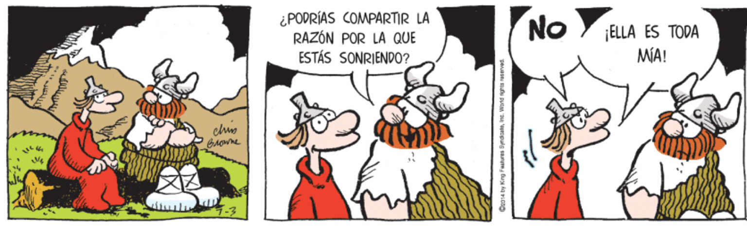 Fictional character OCR: ¿PODRÍAS COMPARTIR LA RAZÓN POR LA QUE ESTÁS SONRIENDO? No Y ELLA ES TODA MA! ¿PODRÍAS COMPARTIR LA RAZÓN POR LA QUE ESTÁS SONRIENDO? No Y ELLA ES TODA MA!