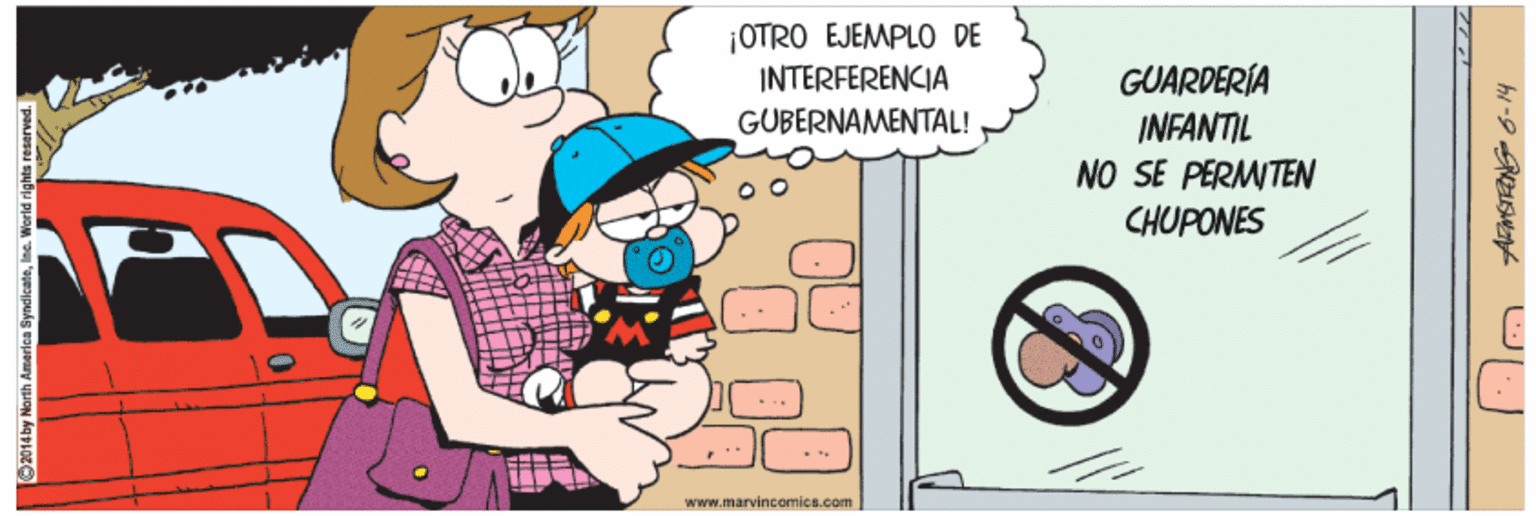 Happy OCR: ¡OTRO EJEMPLO DE INTERFERENCIA GUBERNAMENTAL! GUARDERÍA INFANTIL NO SE PERMITEN CHUPONES www.marvincamics.com ¡OTRO EJEMPLO DE INTERFERENCIA GUBERNAMENTAL! GUARDERÍA INFANTIL NO SE PERMITEN CHUPONES www.marvincamics.com