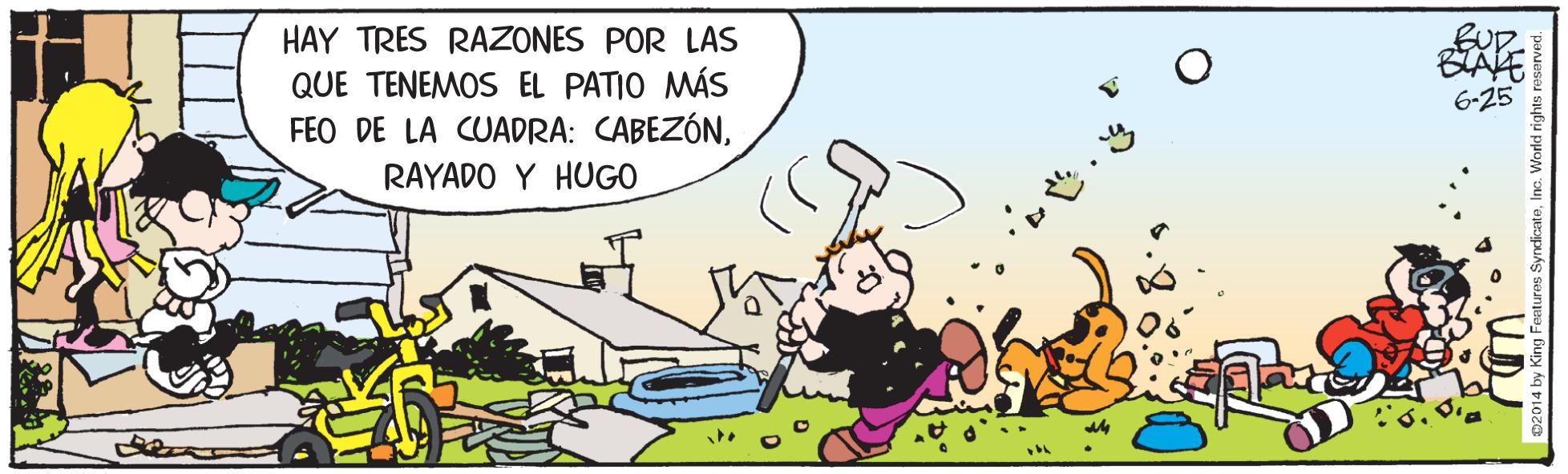 Adaptation OCR: HAY TRES RAZONES POR LAS QUE TENEMOS EL PATIO MÁS FEO DE LA CUADRA: CABEZÓNBAE 6-25 RAYADO Y HUGO at HAY TRES RAZONES POR LAS QUE TENEMOS EL PATIO MÁS FEO DE LA CUADRA: CABEZÓNBAE 6-25 RAYADO Y HUGO at