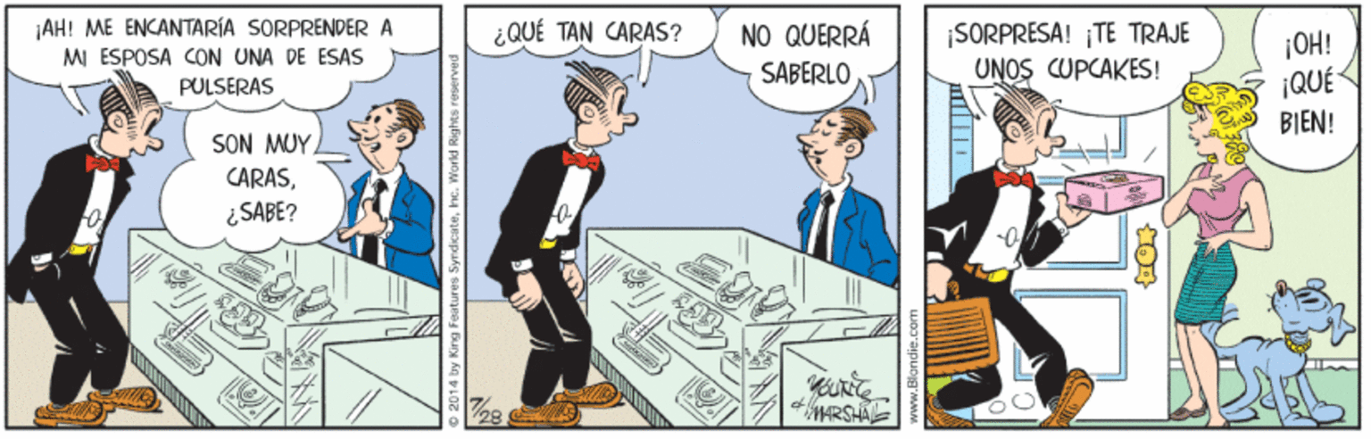 Drawing OCR: JAH! ME ENCANTARÍA SORPRENDER A ¿QUÉ TAN CARAS? ¡SORPRESA! TE TRAJE UNOS CUPCAKES! NO QUERRÁ |OH! ¡QUÉ MI ESPOSA CON UNA DE ESAS SABERLO PULSERAS BIEN! SON MUYi SABE? +RSHA JAH! ME ENCANTARÍA SORPRENDER A ¿QUÉ TAN CARAS? ¡SORPRESA! TE TRAJE UNOS CUPCAKES! NO QUERRÁ |OH! ¡QUÉ MI ESPOSA CON UNA DE ESAS SABERLO PULSERAS BIEN! SON MUYi SABE? +RSHA