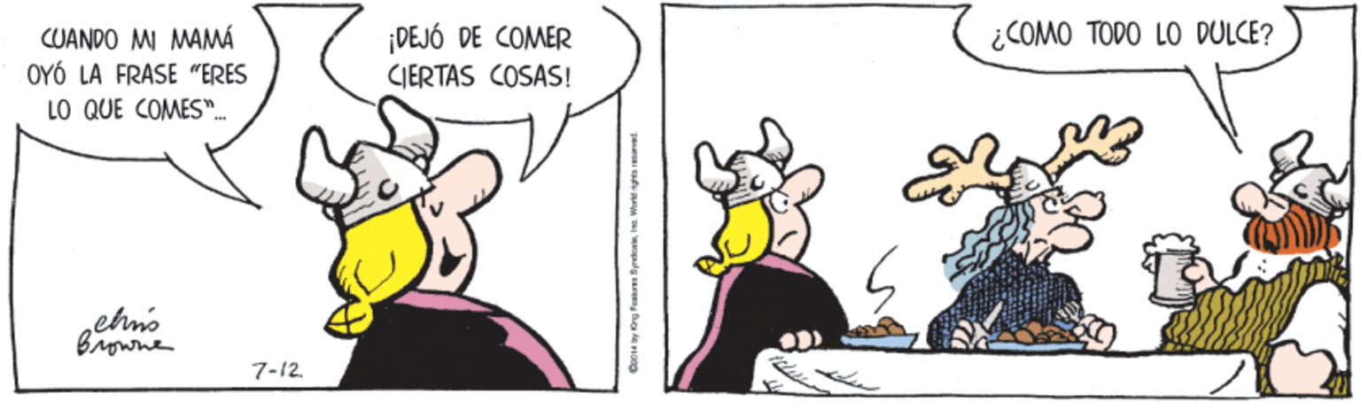 Happy OCR: ¡DEJÓ DE COMER CIERTAS COSAS! ¿COMO TODO LO DULCE? CUANDO MI MAMÁ OYÓ LA FRASE "ERES LO QUE COMES". Browne 7-12. ¡DEJÓ DE COMER CIERTAS COSAS! ¿COMO TODO LO DULCE? CUANDO MI MAMÁ OYÓ LA FRASE "ERES LO QUE COMES". Browne 7-12.