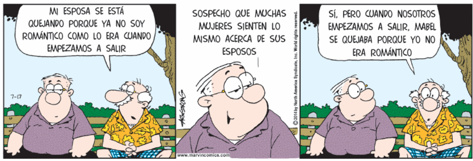 Adaptation OCR: M ESPOSA SE ESTÁ SOSPECHO QUE MUCHAS SíPERO CUANDO NOSOTROS QUEJANDO PORQUE YA NO SOY ROMÁNTICO COMO LO ERA CUANDO MUJERES SIENTEN LO EMPEZAMOS A SALIRMABEL SE QUEJABA PORQUE YO NO ERA ROMÁNTICO MISMO ACERCA DE SUS EMPEZAMOS A SALIR ESPOSOS 7-17 www.marvincomics.Com M ESPOSA SE ESTÁ SOSPECHO QUE MUCHAS SíPERO CUANDO NOSOTROS QUEJANDO PORQUE YA NO SOY ROMÁNTICO COMO LO ERA CUANDO MUJERES SIENTEN LO EMPEZAMOS A SALIRMABEL SE QUEJABA PORQUE YO NO ERA ROMÁNTICO MISMO ACERCA DE SUS EMPEZAMOS A SALIR ESPOSOS 7-17 www.marvincomics.Com