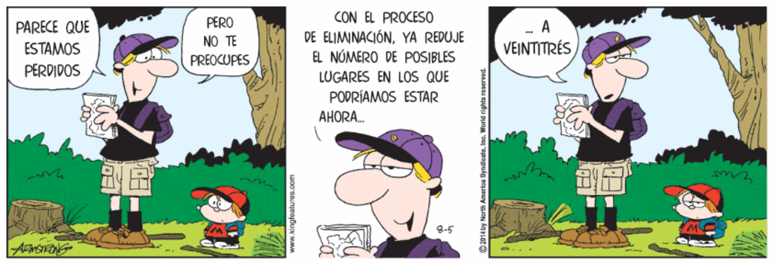 Fictional character OCR: PERO NO TE PREOCUPES CON EL PROCESO DE ELIMINACIÓNYA REDUJE EL NÓMERO DE POSIBLES LUGARES EN LOS QUE PARECE QUE A ESTAMOS VEINTITRÉS PERDIDOS PODRÍAMOS ESTAR AHORA. 8-5 PERO NO TE PREOCUPES CON EL PROCESO DE ELIMINACIÓNYA REDUJE EL NÓMERO DE POSIBLES LUGARES EN LOS QUE PARECE QUE A ESTAMOS VEINTITRÉS PERDIDOS PODRÍAMOS ESTAR AHORA. 8-5