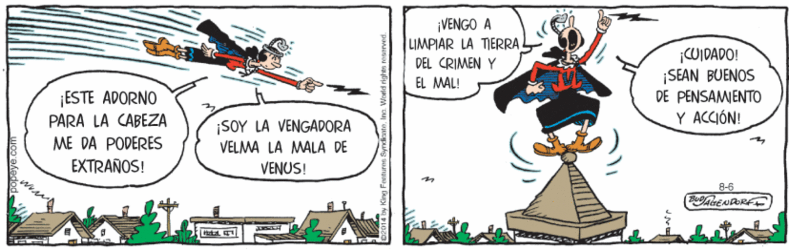 Art OCR: ¡VENGO A LIMPIAR LA TIERRA. DEL CRIMEN Y CUIDADO! ¡SEAN BUENOS DE PENSAMENTO Y ACCIÓN! EL MAL! ¡ESTE ADORNO PARA LA CABEZA ¡SOY LA VENGADORA VELMA LA MALA DE VENUS! ME DA PODERES EXTRAÑOS! 8-6 ¡VENGO A LIMPIAR LA TIERRA. DEL CRIMEN Y CUIDADO! ¡SEAN BUENOS DE PENSAMENTO Y ACCIÓN! EL MAL! ¡ESTE ADORNO PARA LA CABEZA ¡SOY LA VENGADORA VELMA LA MALA DE VENUS! ME DA PODERES EXTRAÑOS! 8-6
