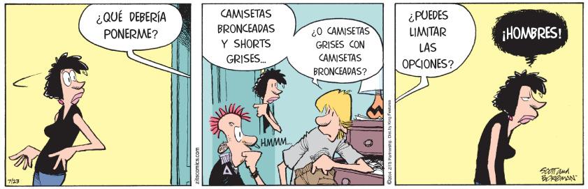 Line OCR: CAMISETAS BRONCEADAS ¿PUEDES LIMITAR LAS OPCIONES? ¿QUÉ DEBERÍA ¿0 CAMISETAS GRISES CON ¡HOMBRES! PONERME? Y SHORTS GRISES. CAMISETAS BRONCEADAS? HMMM. MAN 7/23 CAMISETAS BRONCEADAS ¿PUEDES LIMITAR LAS OPCIONES? ¿QUÉ DEBERÍA ¿0 CAMISETAS GRISES CON ¡HOMBRES! PONERME? Y SHORTS GRISES. CAMISETAS BRONCEADAS? HMMM. MAN 7/23